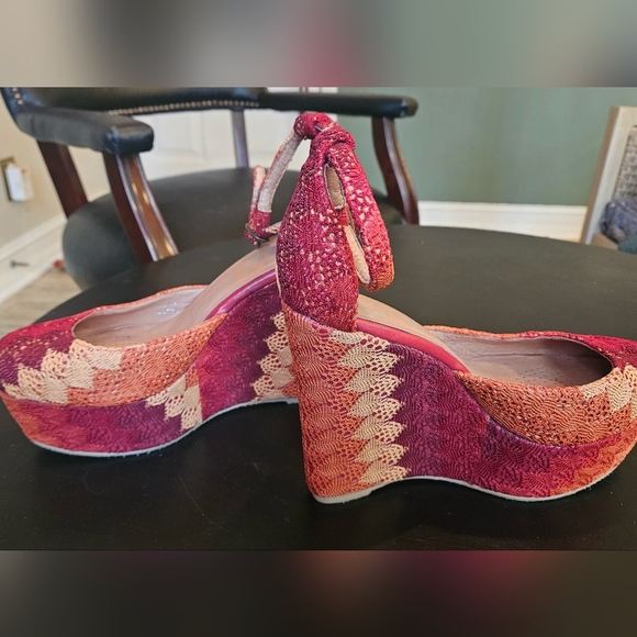 JEFFERY CAMPBELL Crochet/lace wedge platform. Size 9 - Picture 8 of 12